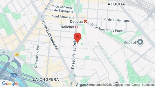 Apartments for rent i Madrid Arganzuela - kort over placeringen