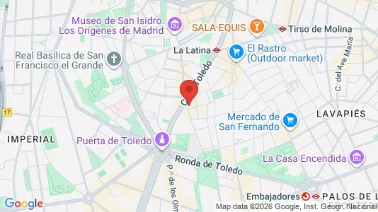 Apartments for rent i Madrid Arganzuela - kort over placeringen
