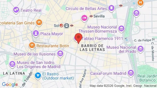Apartments for rent i Madrid Centro - kort over placeringen