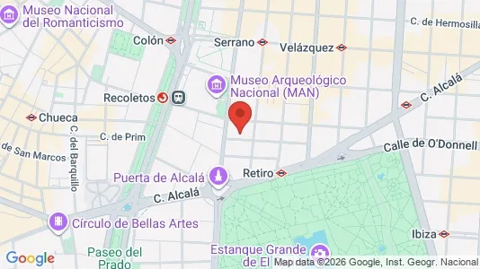 Apartments for rent i Madrid Salamanca - kort over placeringen