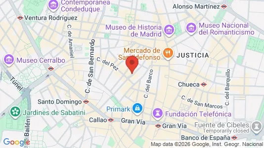 Apartments for rent i Madrid Centro - kort over placeringen