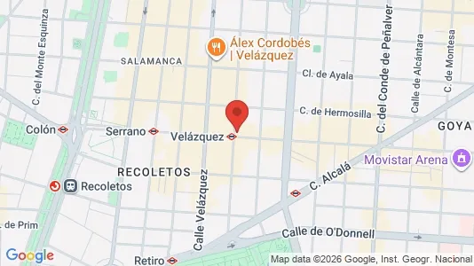 Apartments for rent i Madrid Salamanca - kort over placeringen