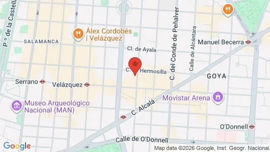 Apartments for rent i Madrid Salamanca - kort over placeringen