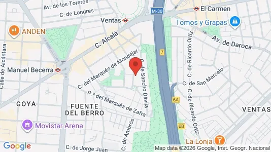 Apartments for rent i Madrid Salamanca - kort over placeringen