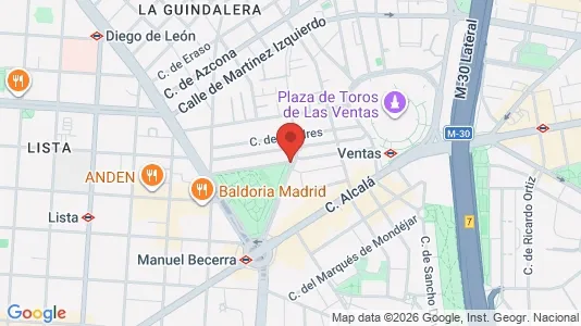 Apartments for rent i Madrid Salamanca - kort over placeringen