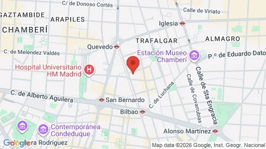 Apartments for rent i Madrid Chamberí - kort over placeringen