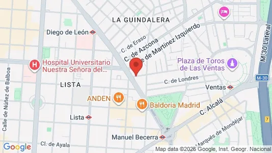 Apartments for rent i Madrid Salamanca - kort over placeringen