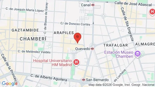 Apartments for rent i Madrid Chamberí - kort over placeringen