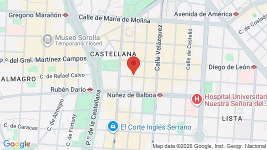 Apartments for rent i Madrid Salamanca - kort over placeringen
