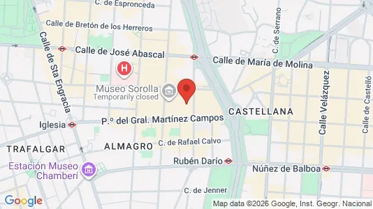 Apartments for rent i Madrid Chamberí - kort over placeringen