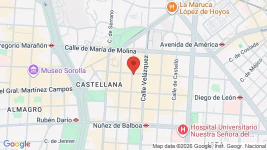 Apartments for rent i Madrid Salamanca - kort over placeringen