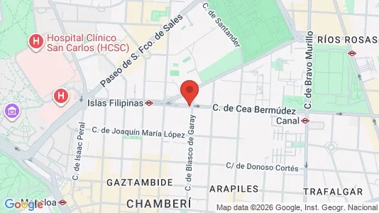Apartments for rent i Madrid Chamberí - kort over placeringen