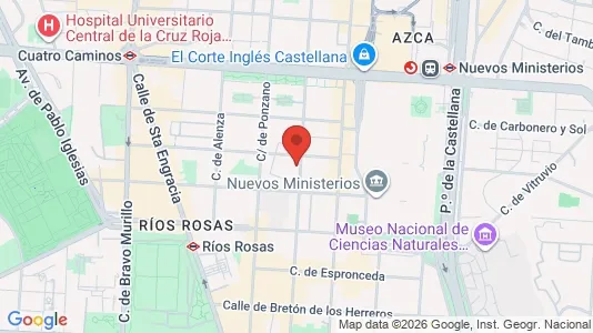 Rooms for rent i Madrid Chamberí - kort over placeringen