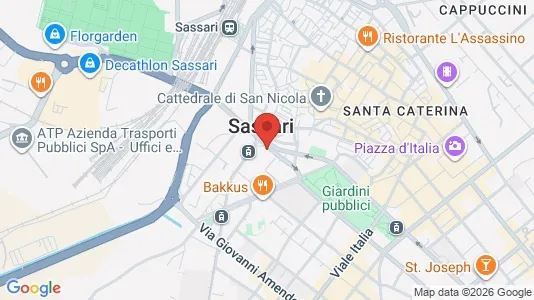 Rooms for rent i Sassari - kort over placeringen