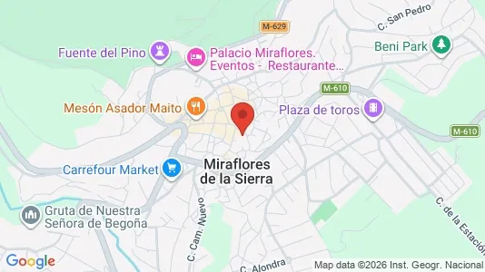 Apartments for rent i Miraflores de la Sierra - kort over placeringen