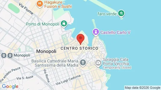 Apartments for rent i Monopoli - kort over placeringen