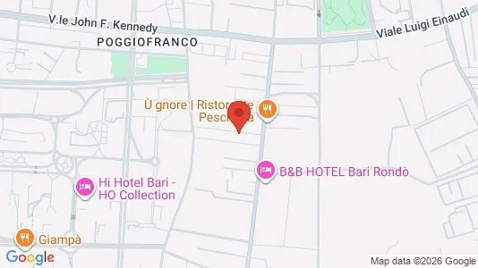 Apartments for rent i Bari - kort over placeringen