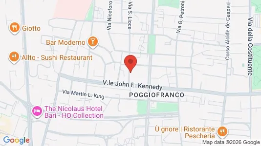 Apartments for rent i Bari - kort over placeringen