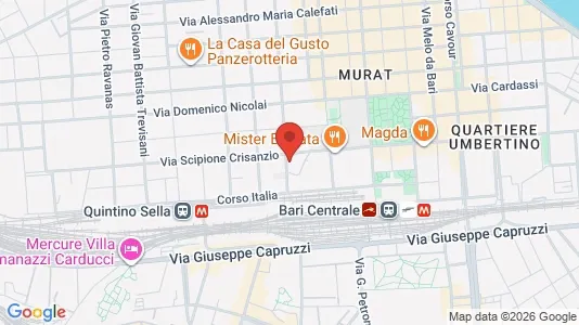 Apartments for rent i Bari - kort over placeringen