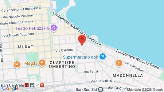 Apartments for rent i Bari - kort over placeringen