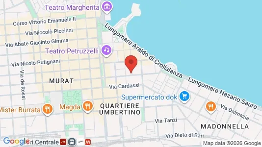 Apartments for rent i Bari - kort over placeringen
