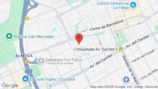 Apartments for rent i Cornellà de Llobregat - kort over placeringen