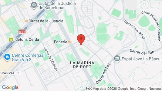 Apartments for rent i Barcelona Sants-Montjuïc - kort over placeringen