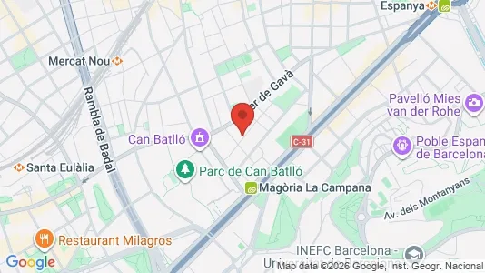 Apartments for rent i Barcelona Sants-Montjuïc - kort over placeringen