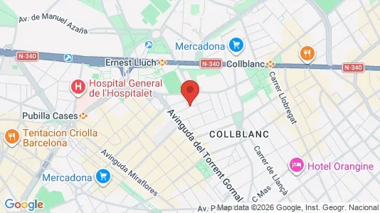 Apartments for rent i L'Hospitalet de Llobregat - kort over placeringen