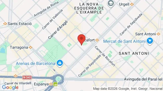 Apartments for rent i Barcelona Eixample - kort over placeringen