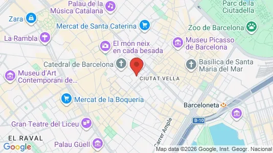 Apartments for rent i Barcelona Ciutat Vella - kort over placeringen