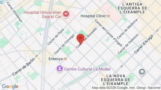 Apartments for rent i Barcelona Les Corts - kort over placeringen