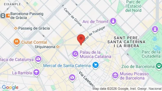 Apartments for rent i Barcelona Eixample - kort over placeringen