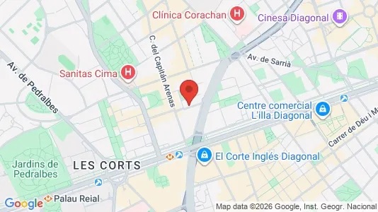 Apartments for rent i Barcelona Sarrià-St. Gervasi - kort over placeringen