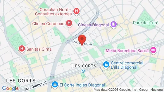Apartments for rent i Barcelona Sarrià-St. Gervasi - kort over placeringen