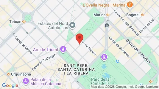Apartments for rent i Barcelona Sant Martí - kort over placeringen