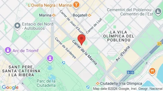 Apartments for rent i Barcelona Sant Martí - kort over placeringen