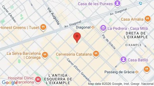 Rooms for rent i Barcelona Eixample - kort over placeringen