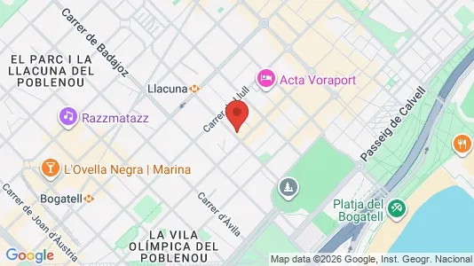 Apartments for rent i Barcelona Sant Martí - kort over placeringen