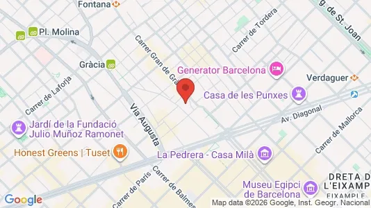 Apartments for rent i Barcelona Gràcia - kort over placeringen