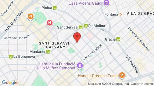 Apartments for rent i Barcelona Sarrià-St. Gervasi - kort over placeringen