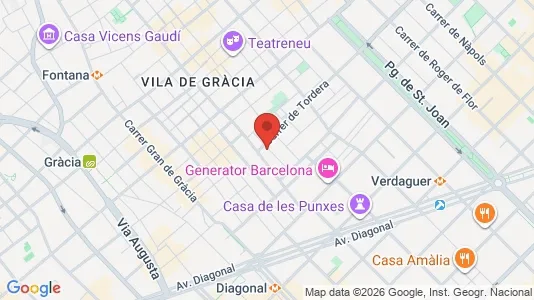 Apartments for rent i Barcelona Gràcia - kort over placeringen