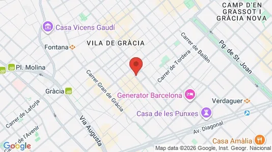Apartments for rent i Barcelona Gràcia - kort over placeringen