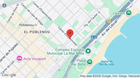 Apartments for rent i Barcelona Sant Martí - kort over placeringen