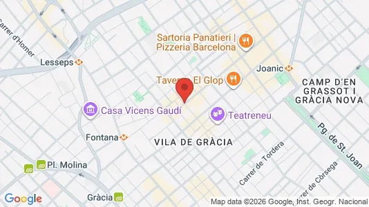 Apartments for rent i Barcelona Gràcia - kort over placeringen