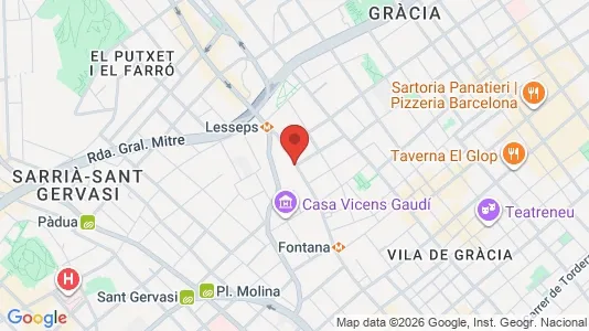 Apartments for rent i Barcelona Gràcia - kort over placeringen