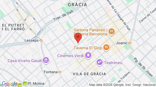Apartments for rent i Barcelona Gràcia - kort over placeringen