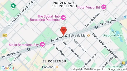 Apartments for rent i Barcelona Sant Martí - kort over placeringen