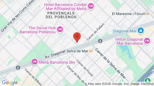 Apartments for rent i Barcelona Sant Martí - kort over placeringen