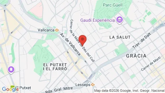 Apartments for rent i Barcelona Gràcia - kort over placeringen